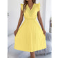 👗🌸 Elegantes V-Ausschnitt-Spitzenkleid mit Rüschenärmeln