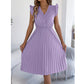 👗🌸 Elegantes V-Ausschnitt-Spitzenkleid mit Rüschenärmeln