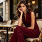 2-teiliges Set aus ärmellosem Top und Hose für Damen