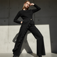 🔥 Weite Jeanshose mit asymmetrischen Volants – Premium-Denim – luxuriöser Look, bequemer Stretch & perfekt für einen stilvollen Auftritt