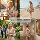 🌸 Zeitlose Eleganz – Romantisches Minikleid mit Blumenmuster und hohem Ausschnitt🌷