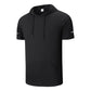 Herren Freizeit-Hoodie mit Kurzarm – schnelltrocknend, leicht & atmungsaktiv – ideal für Sport, Alltag & Reisen👕🏃‍♂️
