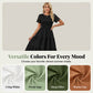 Solid-Color Hollow Elegant Long Dress