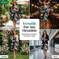 Elegantes Chiffonkleid für Damen mit Blumenmuster