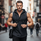 📢📢40 % RABATT !! ⏰🏋️‍♂️ Herren Ärmelloses Workout-Hoodie-Tank-Top – Mjukt Tyg, Kapuschong & Perfekt För Gym, Löpning Eller Chilliga Dagar Hemma 🏃