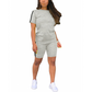 🔥Neue Produkte und Sonderangebote – Set aus kurzärmeligem Freizeit-Oberteil und Shorts für Damen
