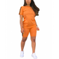 🔥Neue Produkte und Sonderangebote – Set aus kurzärmeligem Freizeit-Oberteil und Shorts für Damen