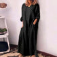 Lässiges, locker sitzendes Maxikleid aus Baumwolle und Leinen für Damen