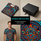 Kurzarm-T-Shirt im Vintage-Tribal-Art-Stil für Herren