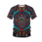 Kurzarm-T-Shirt im Vintage-Tribal-Art-Stil für Herren