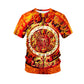 Kurzarm-T-Shirt im Vintage-Tribal-Art-Stil für Herren