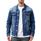 👔🔥 Neuheiten – Herren-Freizeit-Denimjacke im Used-Look mit Vintage-Wäsche