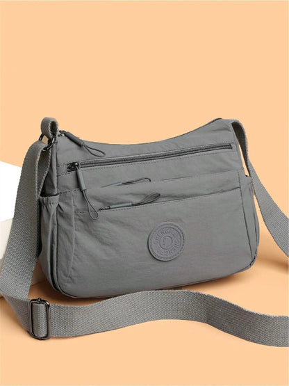 👛  💐 Einfarbige Umhängetasche für Damen – Viele Fächer & Reißverschluss – Sicher & praktisch – perfekt für Alltag, Reisen oder Shopping 🔐✨👜