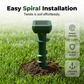 Solar Powered Ultrasonic Mole Repeller Stake