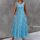 👗🌸 Ärmelloses A-Linien-Maxikleid mit Taschen