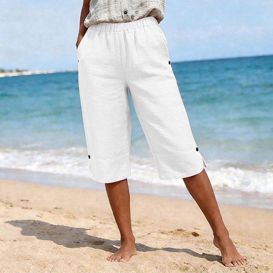 👖 Damen atmungsaktive Freizeit-Caprihosen – luftig, bequem & vielseitig – perfekt für Alltag, Strand & Reisen