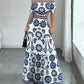 👗🌸 Maxikleid mit Blumenmuster und Taillenschnitt