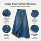 💙👗 Asymmetrischer Jeansrock mit hoher Taille