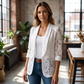 Eleganter Damenblazer aus Spitzenstoff mit Blumenmuster – Elegantes, leichtes Kleidungsstück, das sich vom Büro bis zum Abend tragen lässt✨