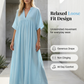 👗☀️ Fließendes V-Ausschnitt-Maxikleid – luftig und bequem