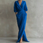 👗✨ Elegantes Maxi-Wickelkleid mit V-Ausschnitt