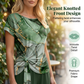 🌿 Gemustertes Lounge-Set mit breiten Beinen