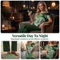 🌿 Gemustertes Lounge-Set mit breiten Beinen