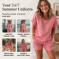 📢📢2-teiliges Set aus kurzärmeligem Oberteil und Shorts für Damen