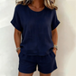 📢📢2-teiliges Set aus kurzärmeligem Oberteil und Shorts für Damen