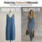 👗 Ärmelloses Maxikleid aus Denim mit V-Ausschnitt und Knopfleiste – lässiger Look, figurschmeichelnd & vielseitig – perfekt für Alltag, Strand & Freizeit