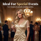 👗✨ Figurbetontes, plissiertes Kleid mit V-Ausschnitt, ideal für Galadinner und Partys