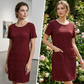 👗🌿 Luftiges Sommerkleid mit Rundhalsausschnitt und praktischen Taschen