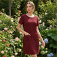 👗🌿 Luftiges Sommerkleid mit Rundhalsausschnitt und praktischen Taschen