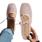 Damen Französische Mesh-Flats mit Schleife