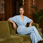 ⏳Zeitlich begrenztes Angebot 50% Rabatt⏰Damen elegantes V-Ausschnitt Weitbein-Jumpsuit👚👖