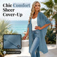 Women's Loose Solid Color Cover-Up Dress with Square Neck and Bow-Knot