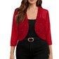 🌙 Heute um Mitternacht vorbei – verpassen Sie es nicht, sonst warten Sie ein Jahr! Damen schimmernde Mesh-Cardigan mit offenem Vorderteil