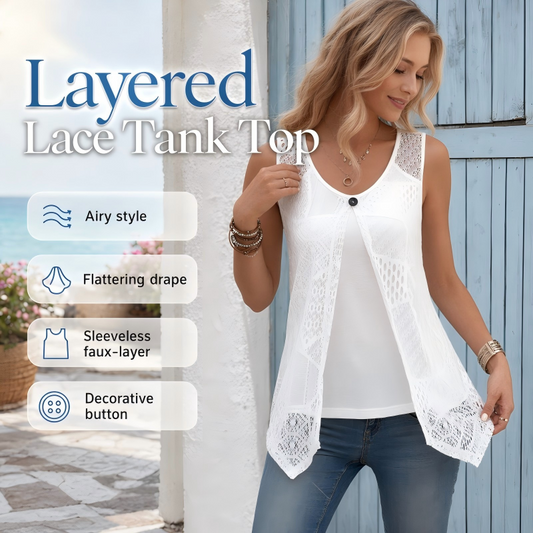 Zeitlich begrenztes Angebot – Lagen-Tanktop aus Spitze für Damen