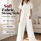🌿 Lockerer Kurzarm-Jumpsuit mit Knopfleiste
