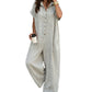 🌿 Lockerer Kurzarm-Jumpsuit mit Knopfleiste