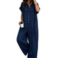 🌿 Lockerer Kurzarm-Jumpsuit mit Knopfleiste