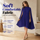 Aktueller Trend⭐💃 Anmutiges Plisseekleid mit Cape-Silhouette
