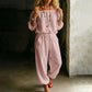 Neu eingetroffen✨🌸 Eleganter schulterfreier Jumpsuit mit weitem Bein
