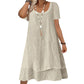 👗🌸 Lockeres A-Linien-Kleid mit doppeltem Saum