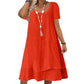 👗🌸 Lockeres A-Linien-Kleid mit doppeltem Saum