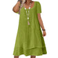 👗🌸 Lockeres A-Linien-Kleid mit doppeltem Saum