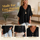 👚🌿 Leichte Rüschenbluse mit V-Ausschnitt – bequem