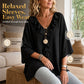 👚🌿 Leichte Rüschenbluse mit V-Ausschnitt – bequem