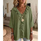 👚🌿 Leichte Rüschenbluse mit V-Ausschnitt – bequem