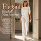 🔔 Letzte 100 Stück – solange der Vorrat reicht! ✨Eleganter, schmal geschnittener Jumpsuit mit Perlenverzierung